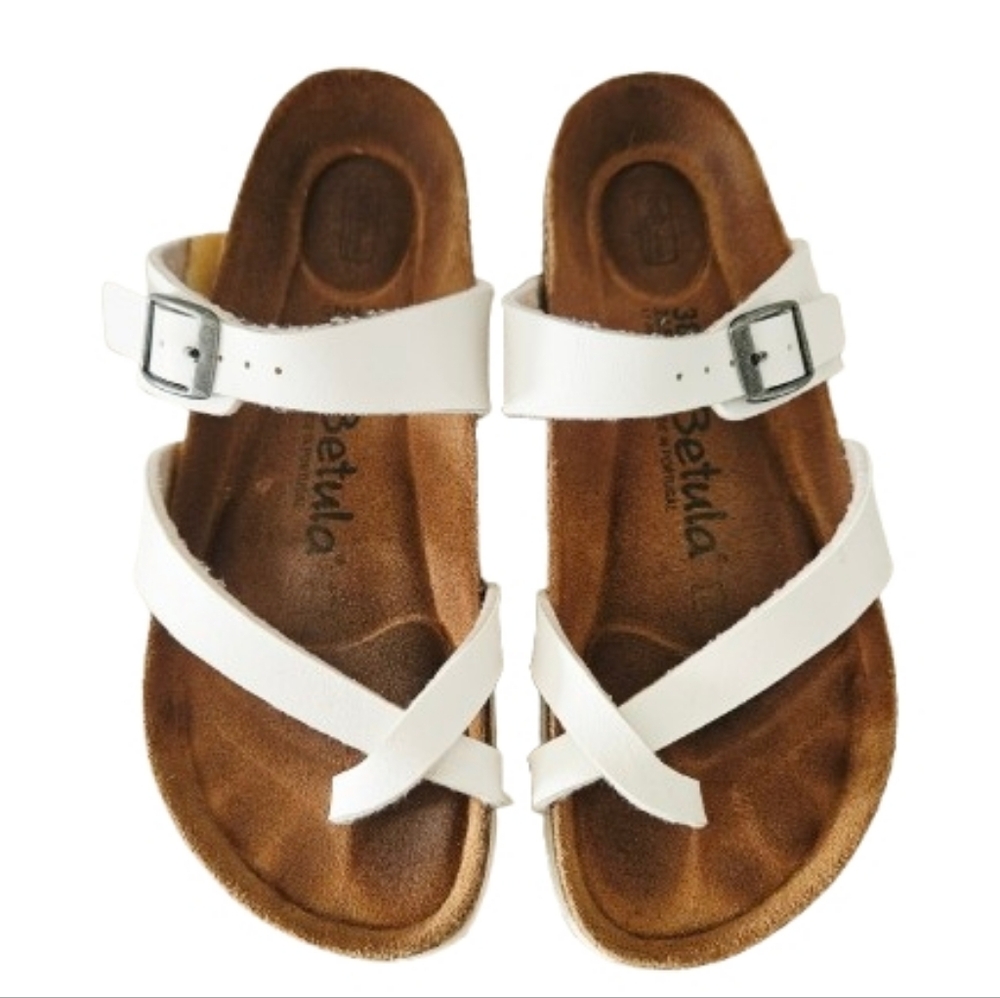 Betula by Birkenstock White Strappy Sandals EU 38 US 7